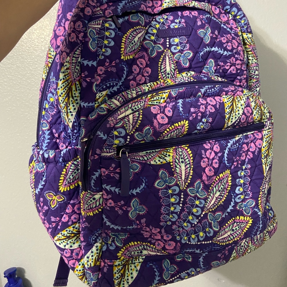 purple vera bradley campus backpack